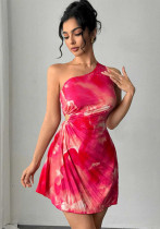 Women strapless casual sleeveless color matching dress Women strapless casual sleeveless color matching dress