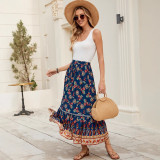 Women Print Bohemian Holidays Beach Skirt