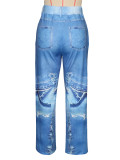 Women Printed Stretchy Casual Pants