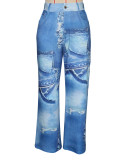Women Printed Stretchy Casual Pants