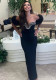Women jacquard backless wrapped chest v-neck Beaded Maxi dress