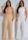 Women High Neck Sleeveless Jumpsuit
