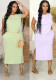 Fashionable Casual Solid Color Slit Dress with Pockets