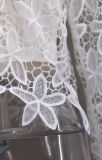 Spring Summer Fashion Elegant Luxury Lace Flower Hollow Embroidery Strapless Cardigan