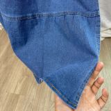 Women's Summer Sexy Fashion V neck Strap Low Back Lace Up Denim Long Dress