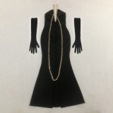 Women elegant party Halter Neck V Neck bandage Dress