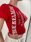 Women Print Short Sleeve Top T-shirt