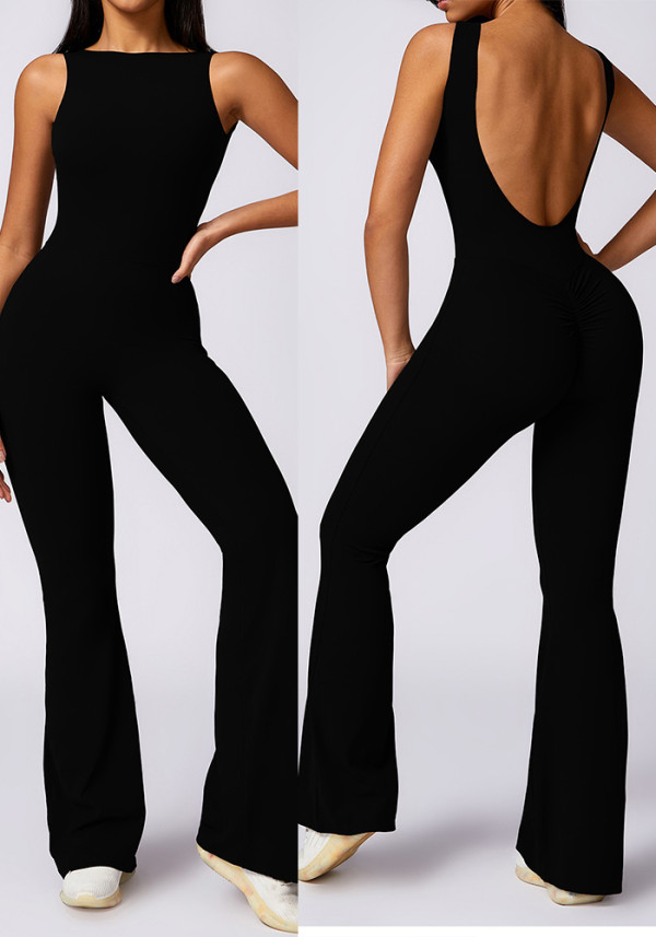 Women Sports Yoga Sleeveless Jumpsuits