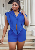 Plus Size Women Casual Irregular Hem Hollow V-neck Jumpsuit Plus Size Women Casual Irregular Hem Hollow V-neck Jumpsuit
