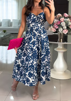 Women Print Holidays Casual Strap Dress