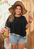 Plus SizePlus Size Women round neck irregular top Plus SizePlus Size Women round neck irregular top