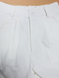Women Casual Pocket Cuff Cargo Pants