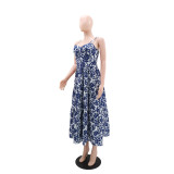 Women Print Holidays Casual Strap Dress