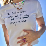 Women Summer Street Trend Round Neck Short-sleeved T-shirt