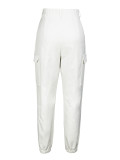 Women Casual Pocket Cuff Cargo Pants
