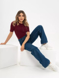 Women's Tight Fitting Button Short Sleeve T shirt Basic Fashion Casual Top