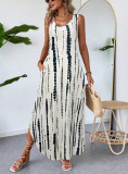 Women Summer Sleeveless Print Dress