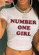 Sexy Slim Letter Print Crop Short Sleeve Top