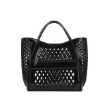 PVC Bag Shopping Basket Bag Bathing Washing Large Capacity Hollow Handheld Beach Bag