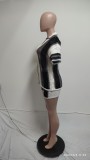 Women's Sexy Hollow See-Through Turndown Collar Knitting Two Piece Shorts Set