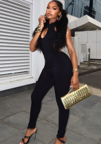 Casual Sports Women's Hollow Tight Fitting Solid Color Low Back Low Waist Jumpsuit Casual Sports Women's Hollow Tight Fitting Solid Color Low Back Low Waist Jumpsuit