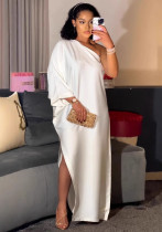 Fashion Satin Half Sleeve Loose Casual Dress