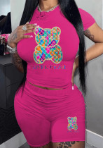 Women's T-shirt shorts sports two pieces Set