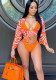 Women Leopard Print Three-Piece Swimsuit