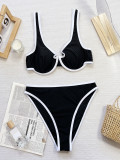 Contrast Women Two Pieces Bikini Sexy Swimsuit