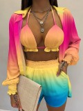 Women sexy Spring beach shorts Three-Piece