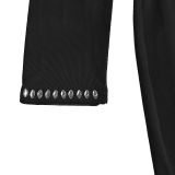 Women Elegant Beaded Cape Dress