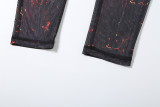 Women Summer Street Trend Mesh See-Through Print Backless Jumpsuit