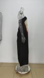 Women Spring sleeveless strapless sexy backless print dress