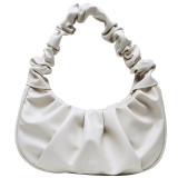 women Korean one-shoulder bag French bag fashion pleated handbag underarm bag
