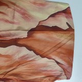Women Spring sleeveless strapless sexy backless print dress