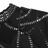 Women Elegant Beaded Cape Dress