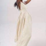 Women Spring elegant sexy Lace-Up Backless suspender dress