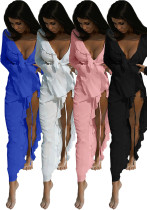 Spring Summer Long Sleeve Cardigan Beach Bikini Sun Protection Cover-up