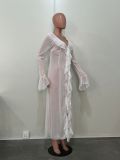 Spring Summer Long Sleeve Cardigan Beach Bikini Sun Protection Cover-up