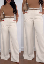 Women's Solid Color Casual Bell Bottom Pants