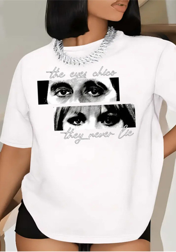 Fashionable Women's Short-Sleeve Round-Neck Casual T-Shirt