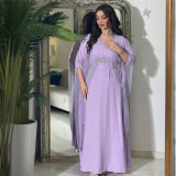 Women Dubai Arabian abaya diamond robe