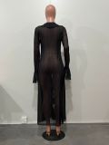 Spring Summer Long Sleeve Cardigan Beach Bikini Sun Protection Cover-up