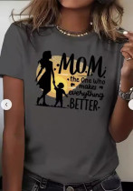 Casual & Sweet Print Round-Neck Women's Spring/Summer Short-Sleeve T-Shirt