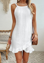 Sleeveless Solid Color Fashion Casual Dress