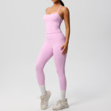 Tight Fitting yoga vest sports Casual outdoor running fitness Leggings yoga clothes two-piece set women