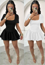 Women Short Sleeve Sexy Flower Bud Strap Dress Women Short Sleeve Sexy Flower Bud Strap Dress