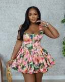 Women Summer Suspender Princess Bubble Mini Dress