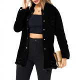 Women Casual Fall/Winter Long Sleeve Denim Jacket