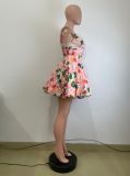 Women Summer Suspender Princess Bubble Mini Dress